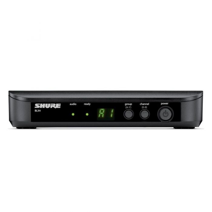 Front view of a Shure BLX4 Wireless Receiver