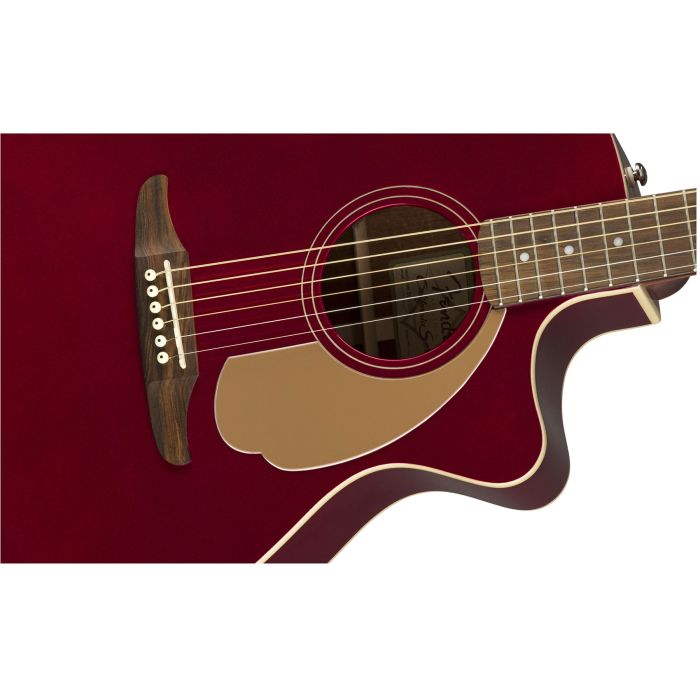 Fender Newporter Player Candy Apple Red Body Detail