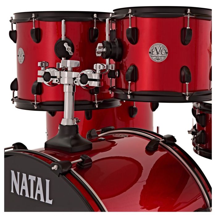 Natal EVO drums in Red Sparkle Finish