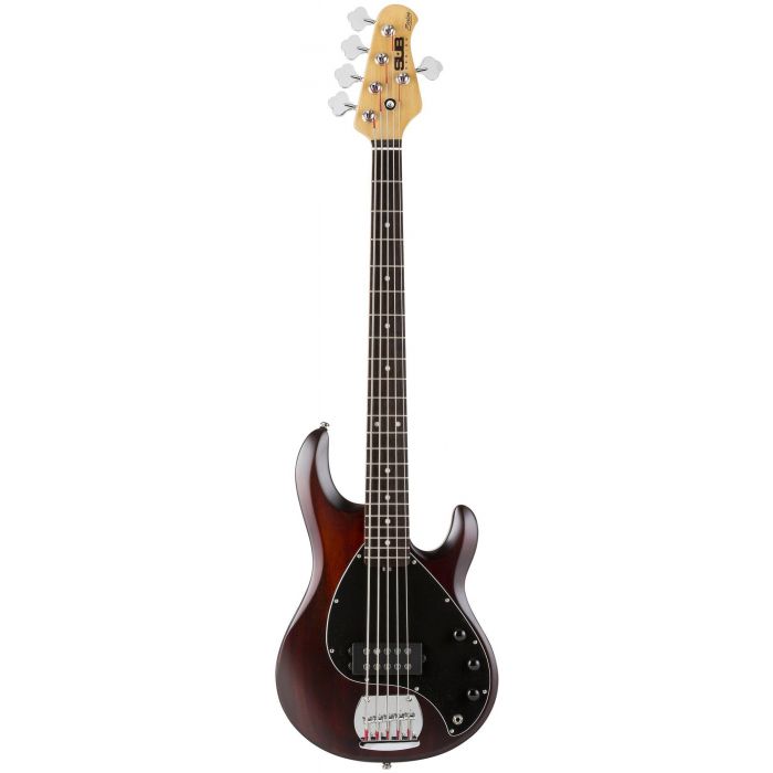 Music Man Sub Ray5 5-String Bass in Ruby Red Burst