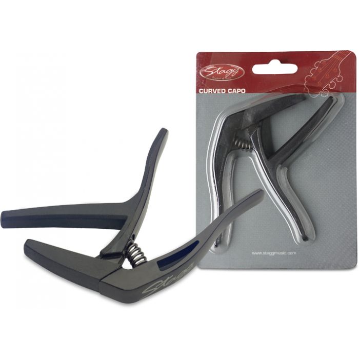 SCPX-CU Curved Trigger Capo for Acoustic and Electric Guitar - Black