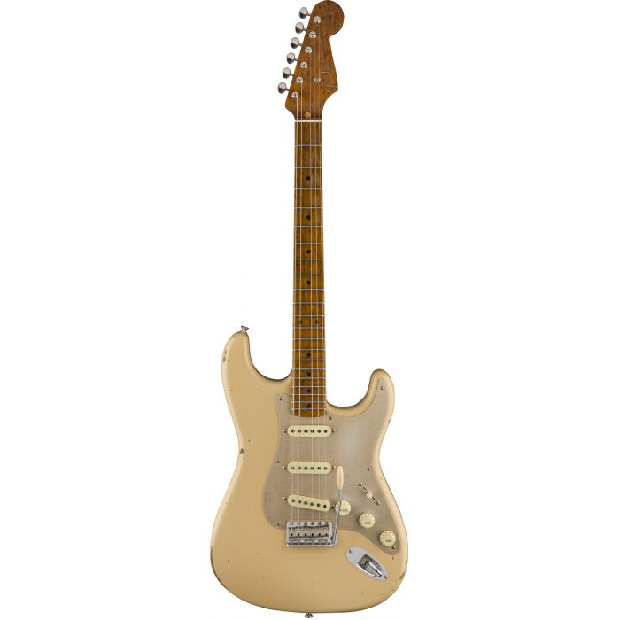 Full frontal image of a Fender CS Limited 56 Fat Roasted Strat Relic Aged Desert Sand