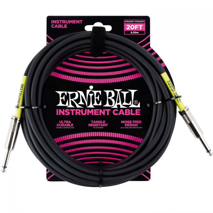 Ernie Ball 20ft Instrument Cable S-S