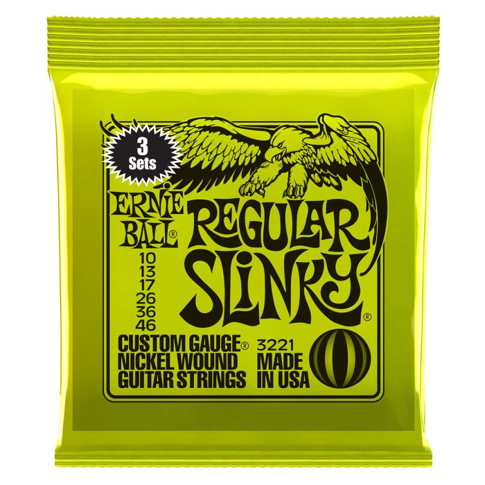 Ernie Ball Regular Slinky Electric Guitar Strings 3-Pack