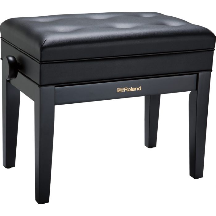 Roland RPB-400 Adjustable Height Piano Bench with Storage Black Satin