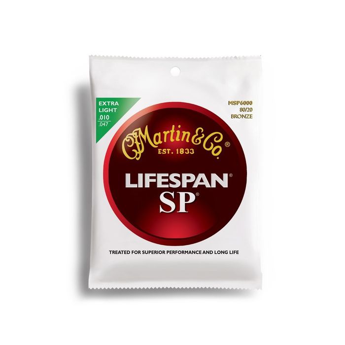 Martin MSP6000 Lifespan SP 80/20 Acoustic Strings Extra Light 10-47