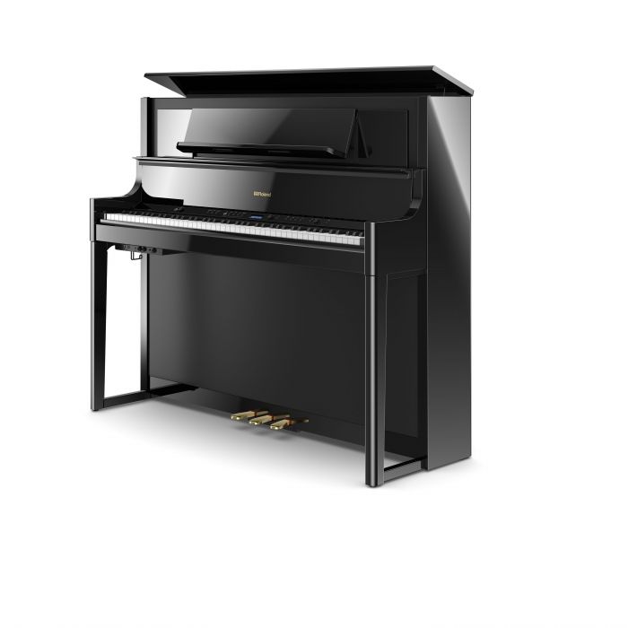 Roland LX708 Digital Home Piano Polished Ebony Right Angle