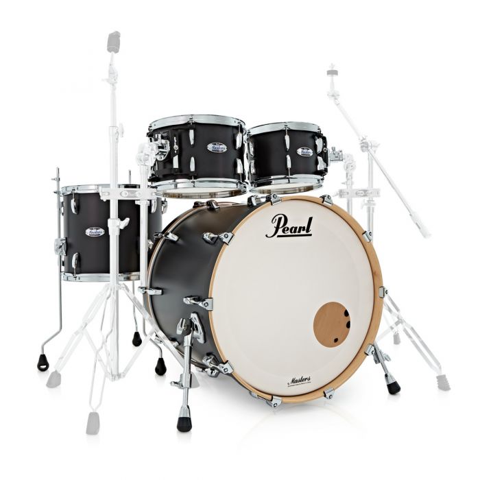 Pearl Masters Maple Matte Black Drum Kit