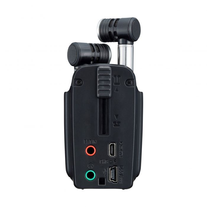 Zoom Q4n Handy Video Recorder Rear View with Microphones Extended
