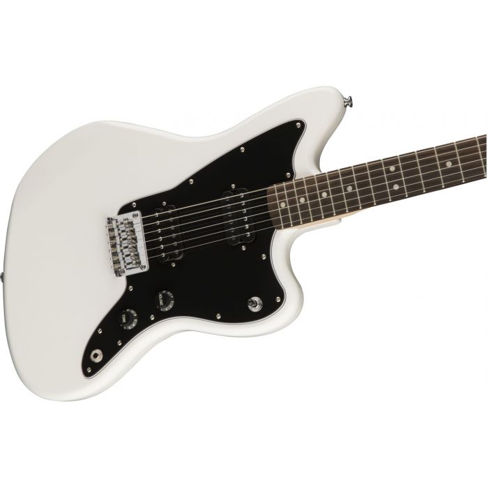 Squier Affinity Series Jazzmaster HH Laurel Fingerboard Arctic White front angle
