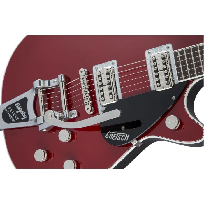 Gretsch G6131t Players Edition Jet Ft With Bigsby RW Firebird Red front closeup