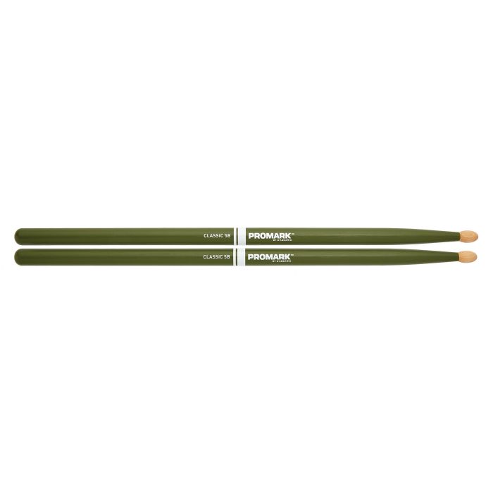 Promark Painted Classic 5B Green Drumsticks