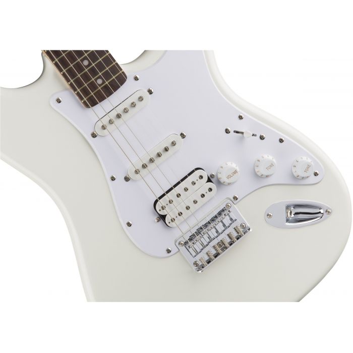 Squier Bullet Stratocoaster HT HSS Arctic White Laurel Pickups