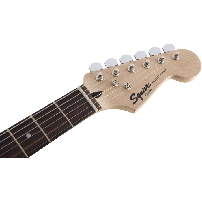 Squier Bullet Stratocoaster HT HSS Arctic White Laurel Headstock