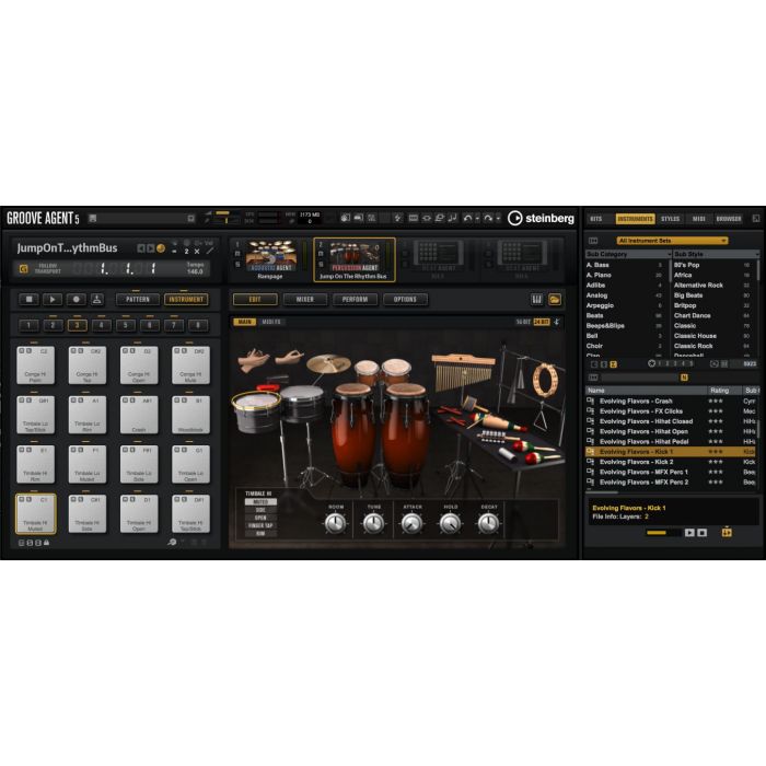 Steinberg Groove Agent 5 Beat Making Software Percussion