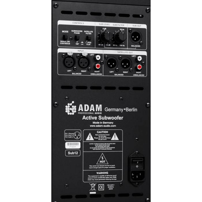Adam Audio Sub12 Rear Panel
