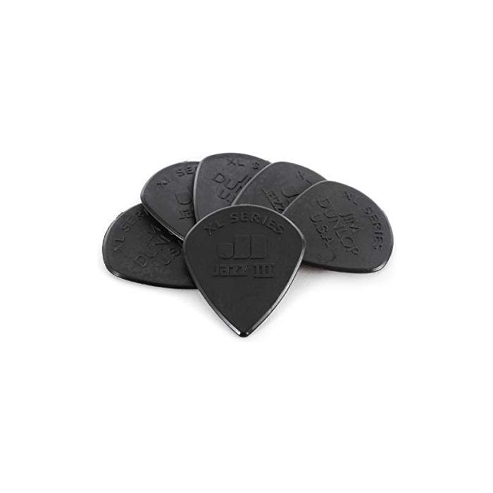 Dunlop Nylon Jazz III Black Stiffo (6 Pack)