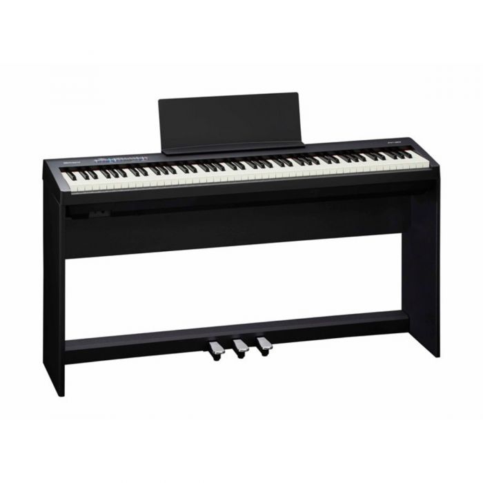 Roland FP-30 Digital Piano with Stand and Pedals, Black