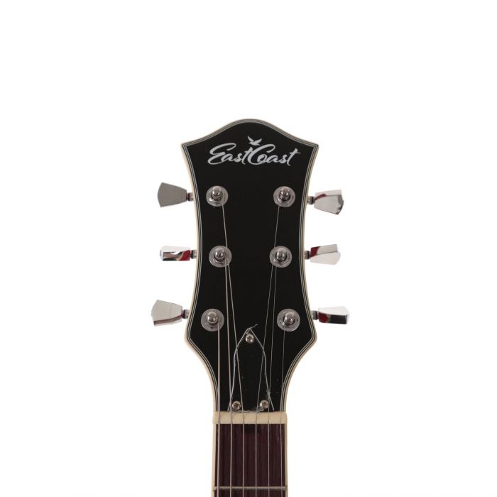 Eastcoast GJ20-CH Electric Guitar in Cherry Headstock
