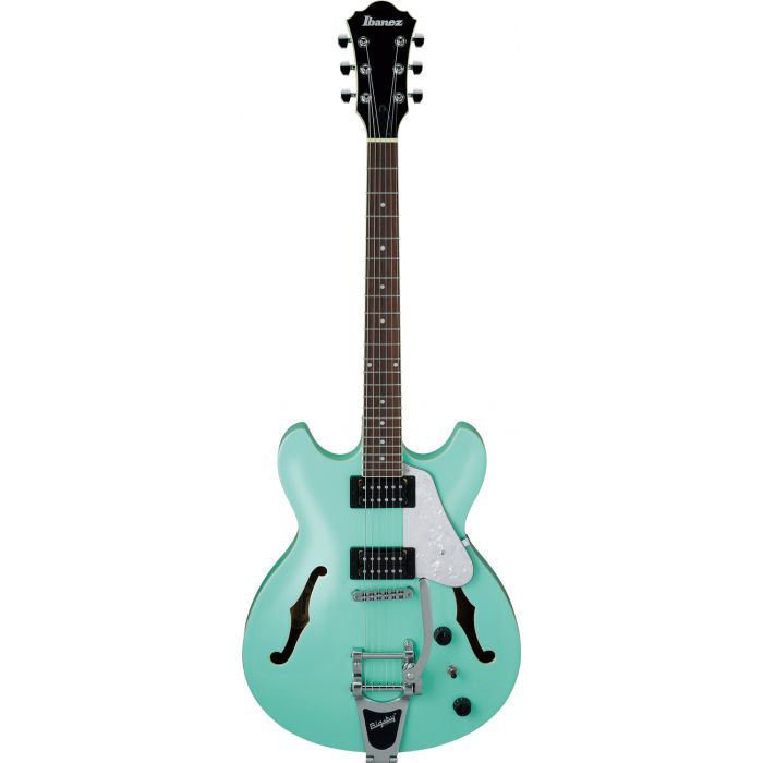 Ibanez AS63T Artcore Vibrante Sea Foam Green front semi hollow guitar