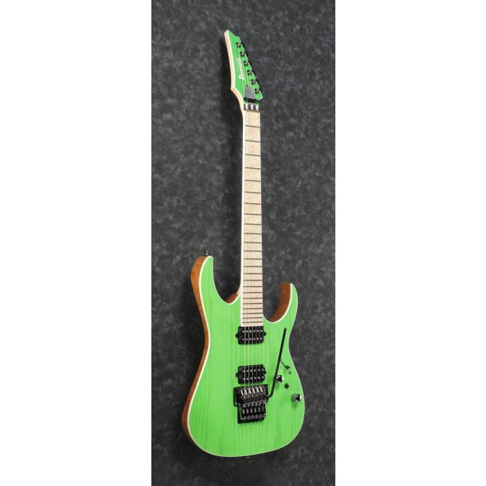 Ibanez RGR5220M Electric Guitar Transparent Fluorescent Green front tilt