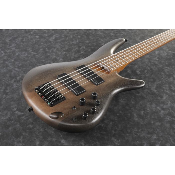 Ibanez SR505E 5-String Bass Surreal Black Dual Fade front angle