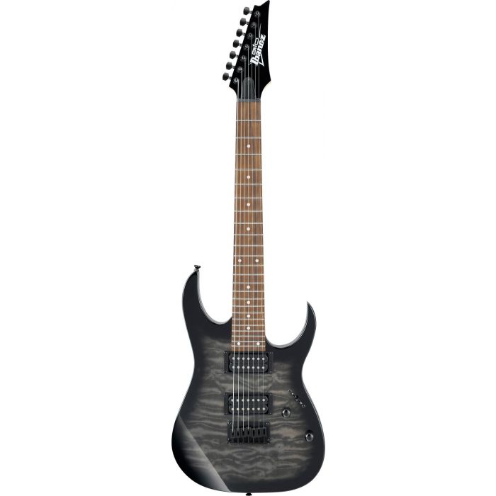Ibanez GRG7221QA 7-String Guitar Transparent Black Sunburst front