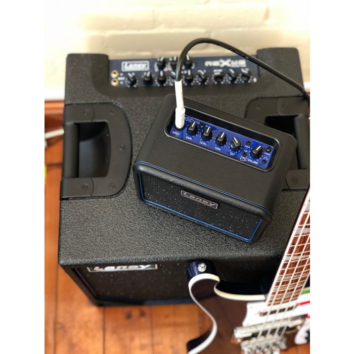 Laney Mini-Bass-NX Portable Mini Bass Amplifier On A Bigger Amp