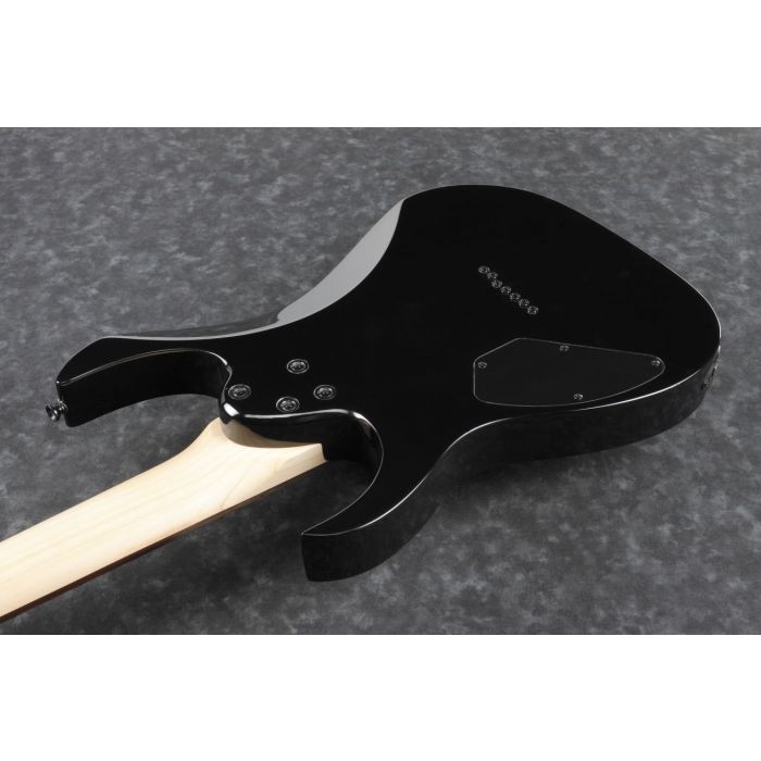 Ibanez GRG7221QA 7-String Guitar Transparent Black Sunburst rear angle