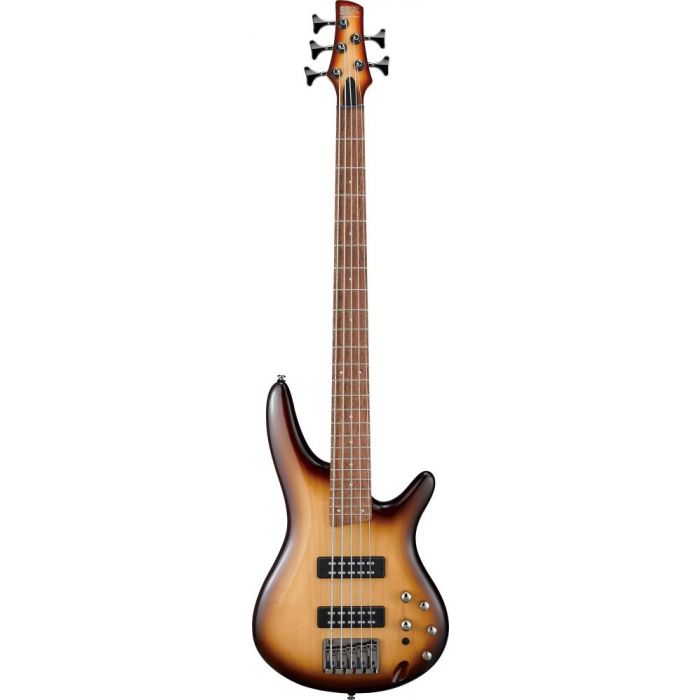 Ibanez SR375E 5 String Bass Natural Browned Burst front