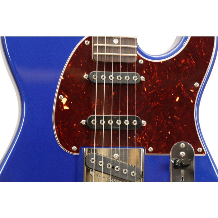 G&L ASAT Classic Basswood Electric Guitar Midnight Blue Pickups