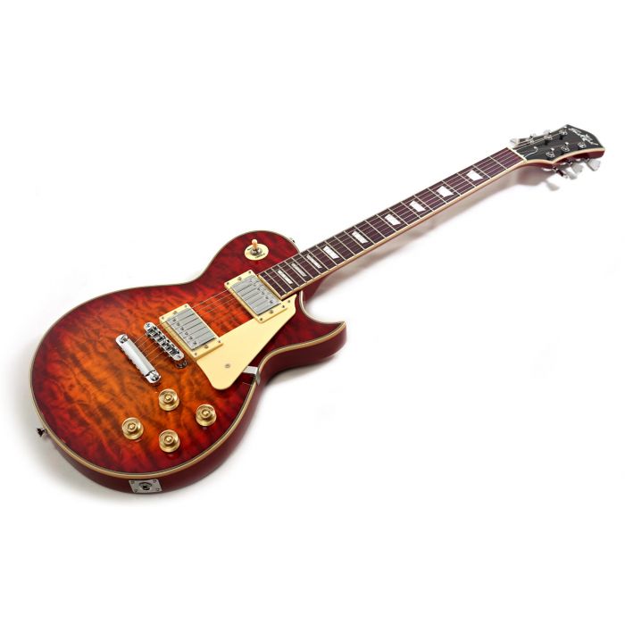 Eastcoast GL130-HCS Electric Guitar in Heritage Cherry Sunburst Angled View