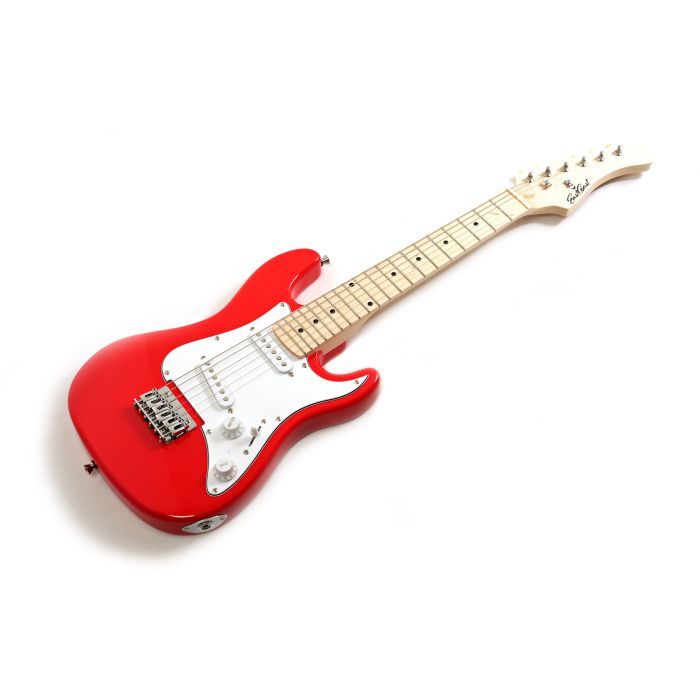 Eastcoast GK20 3/4 Electric Guitar, Red Angle