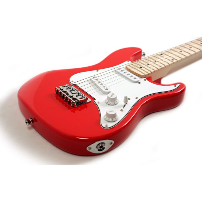 Eastcoast GK20 3/4 Electric Guitar, Red Angle Body