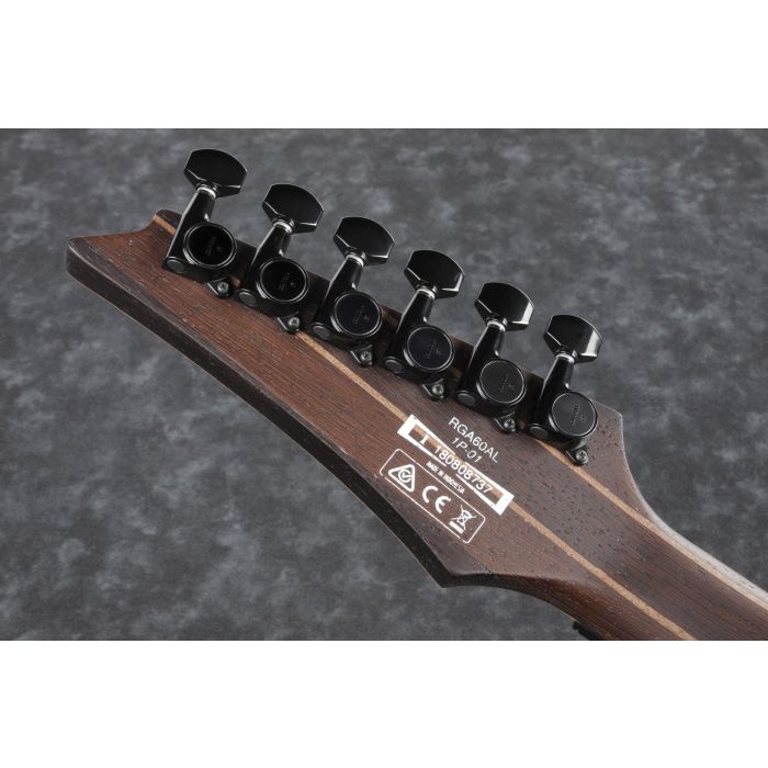 Rear of Headstock including Tuning Heads