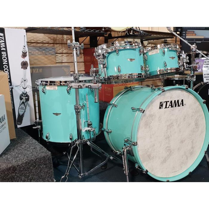 Tama STAR Walnut Grand Aqua Blue Drum Kit