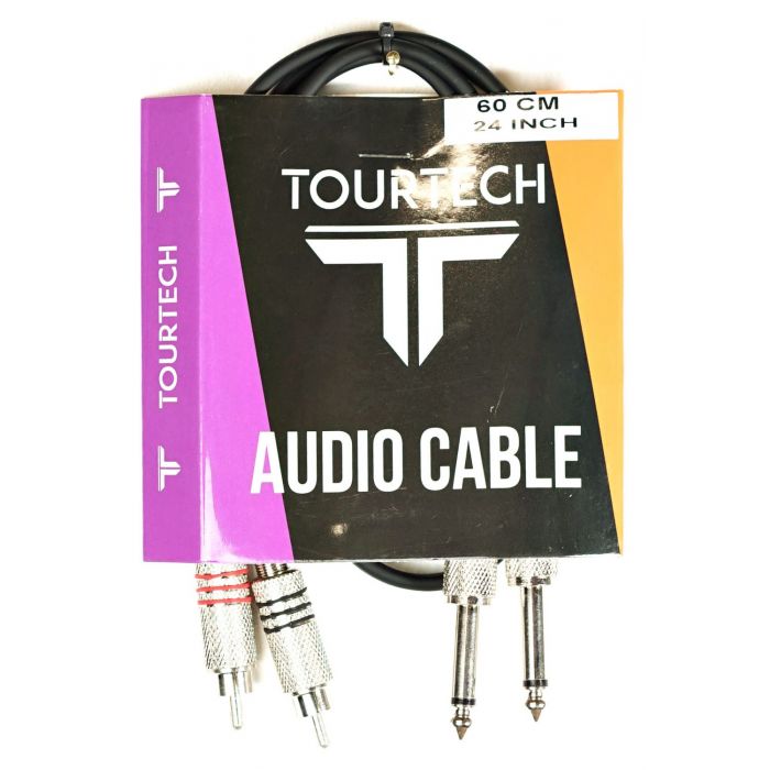 TOURTECH 2ft RCA to Jack Twin Cable Package