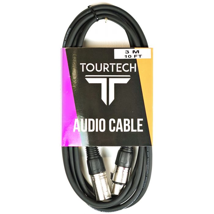 TOURTECH 10ft XLR to XLR Microphone Cable in Packaging