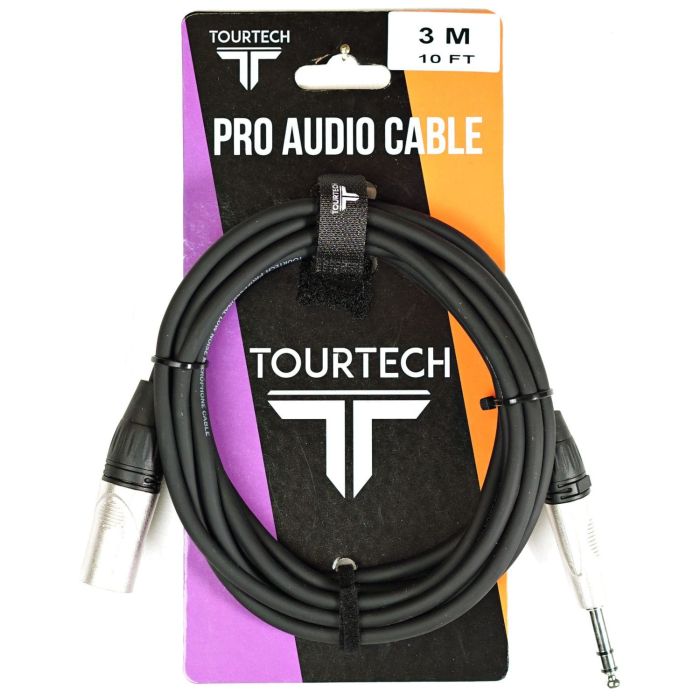 TOURTECH 10ft N-Series Stereo Jack to XLR Audio Cable on Packaging