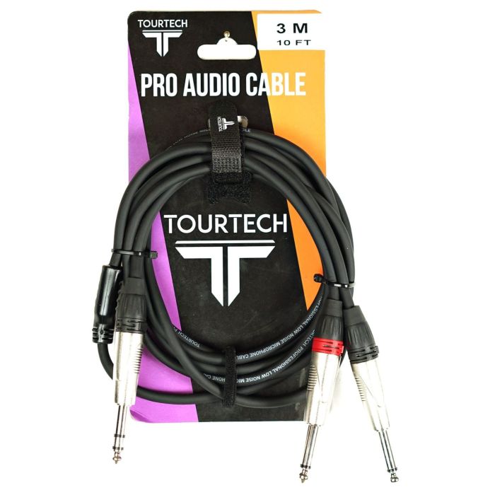 TOURTECH 10ft N-Series Deluxe Split Stereo Audio Cable Packaging