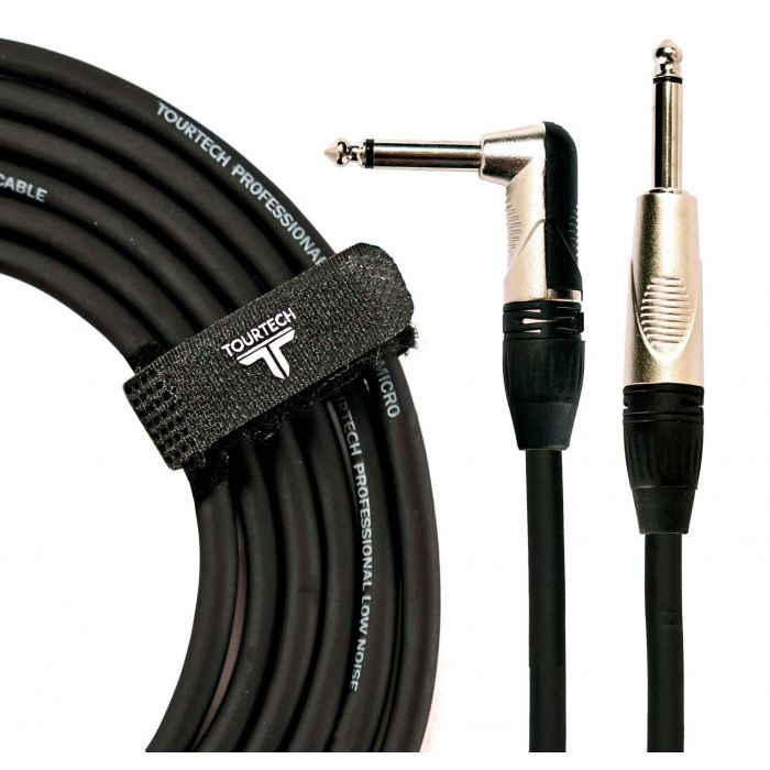 TOURTECH N-Series 20ft Jack to Angled Jack Instrument Cable