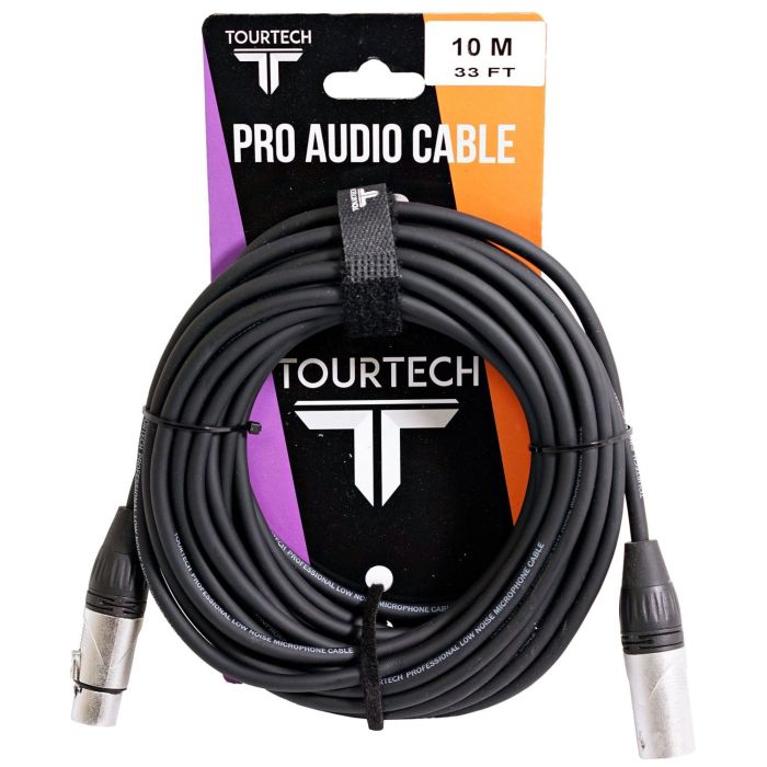 TOURTECH 10m Deluxe XLR to XLR Microphone Cable Packaging