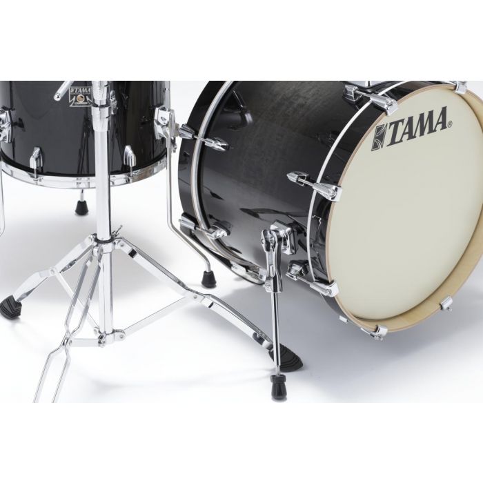 Tama Superstar Classic 18 4pc Drum Shell Pack Transparent Black Burst Bass Drum Bottom