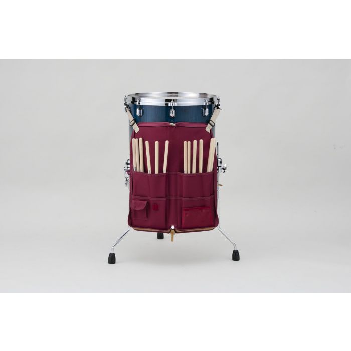 Tama Powerpad Designer Drum Stick Bag Wine Red Open and Being Used