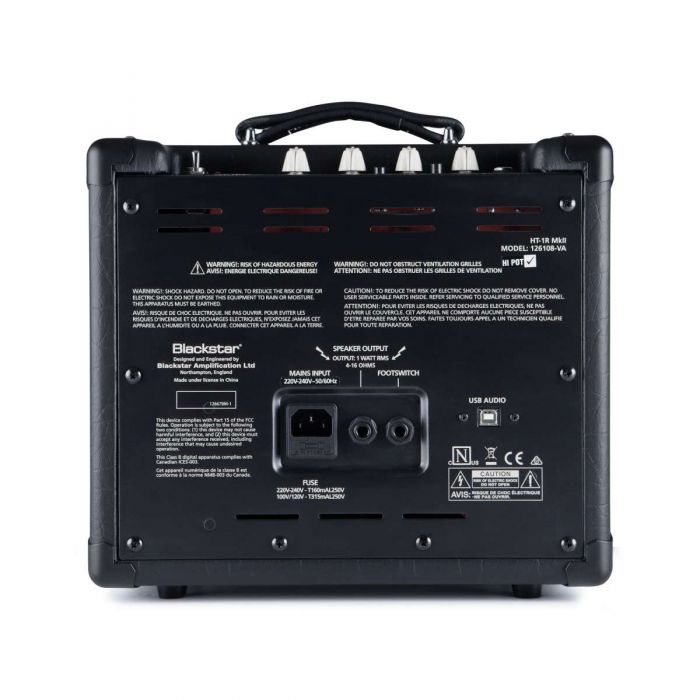 Blackstar HT-1R MkII 1w Valve Combo Guitar Amplifier Rear