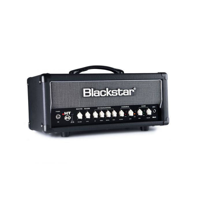 Front left angle view of a Blackstar HT-20RH MkII Valve Guitar Amplifier Head