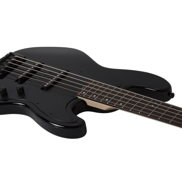 Schecter J-5 Gloss Black 5-String Bass Guitar RW FB