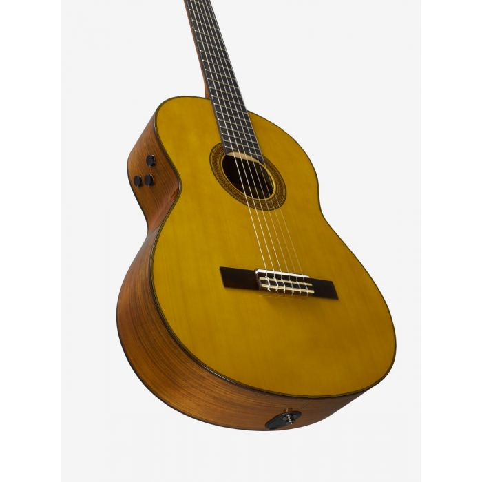 Yamaha CG-TA TransAcoustic Classical Guitar Bottom Angle