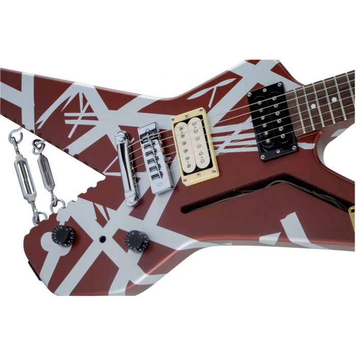 EVH Striped Series Shark Electric Guitar Body Detail