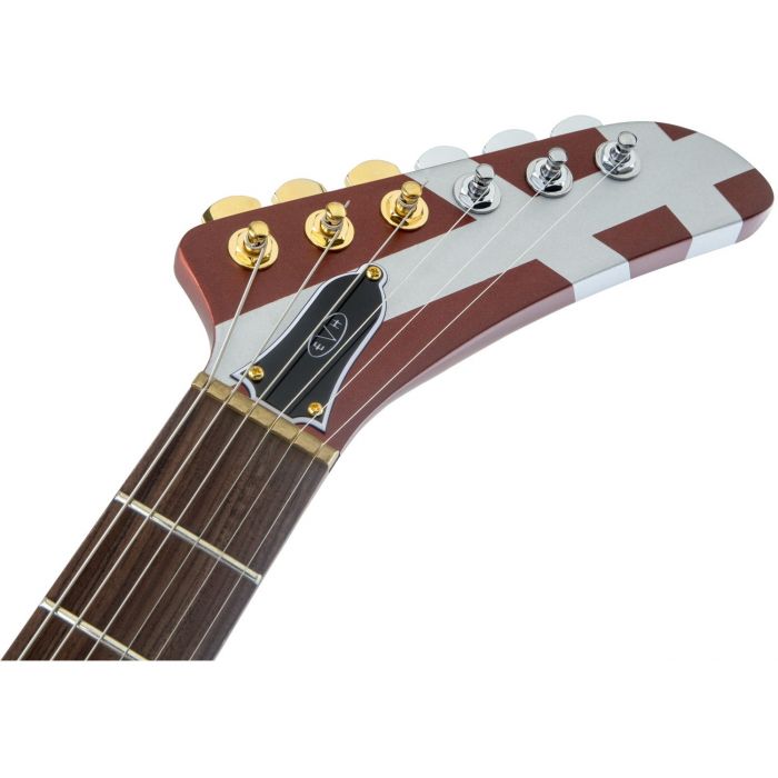 EVH Striped Series Shark Electric Guitar Headstock